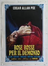 m061 DEMONS OF THE MIND linen Italian one-panel movie poster '72 Hammer!