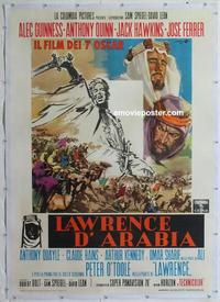 m062 LAWRENCE OF ARABIA linen Italian one-panel movie poster '63 David Lean