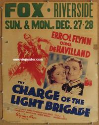 m135 CHARGE OF THE LIGHT BRIGADE jumbo 22x28 movie window card '36 Flynn