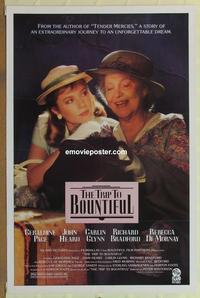 p064 TRIP TO BOUNTIFUL one-sheet movie poster '85 Geraldine Page, Heard