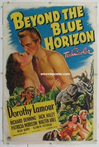 p050 BEYOND THE BLUE HORIZON one-sheet movie poster '42 Dorothy Lamour