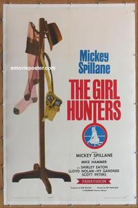 p052 GIRL HUNTERS one-sheet movie poster '63 Mickey Spillane pulp fiction!