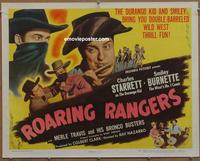 p016 ROARING RANGERS half-sheet movie poster '45 Charles Starrett, Smiley