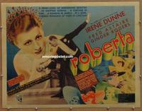 p017 ROBERTA half-sheet movie poster '35 Astaire & Rogers, Irene Dunne