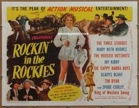 p018 ROCKIN' IN THE ROCKIES half-sheet movie poster '45 The Three Stooges!