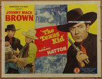 p019 TEXAS KID half-sheet movie poster '43 Johnny Mack Brown