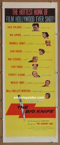 p037 BIG KNIFE insert movie poster '55 Jack Palance, Ida Lupino