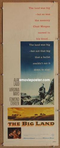 p038 BIG LAND insert movie poster '57 Alan Ladd, Virigina Mayo