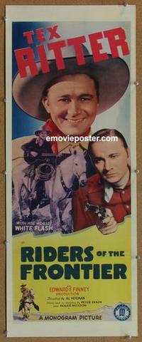 p043 RIDERS OF THE FRONTIER insert movie poster '39 Tex Ritter