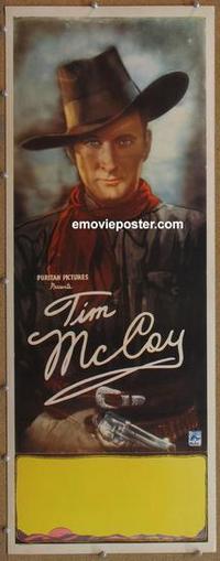p047 TIM MCCOY insert movie poster '30s really great artwork image!