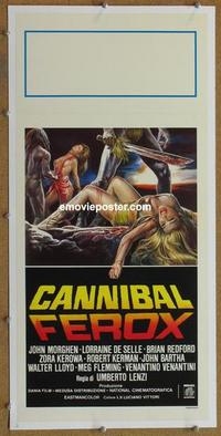 p031 CANNIBAL FEROX Italian locandina movie poster '81 Umberto Lenzi