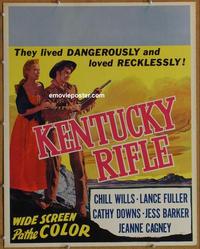 p004 KENTUCKY RIFLE jumbo window card movie poster '55 Chill Wills
