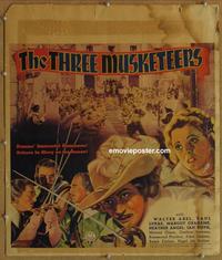 p006 THREE MUSKETEERS jumbo window card movie poster '35 Walter Abel