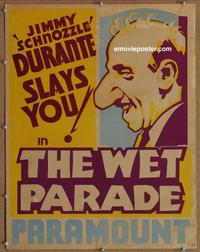 p008 WET PARADE trolley card movie poster '32 Jimmy Schnozzle Durante