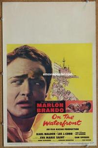 p001 ON THE WATERFRONT window card movie poster '54 Marlon Brando, Kazan