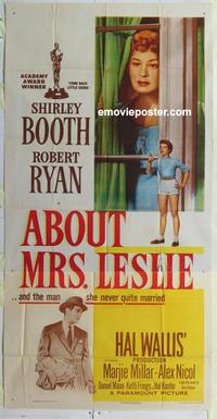s020 ABOUT MRS LESLIE three-sheet movie poster '54 Shirley Booth, Robert Ryan