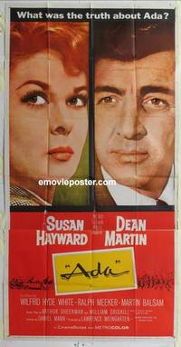 s023 ADA three-sheet movie poster '61 Susan Hawyard, Dean Martin