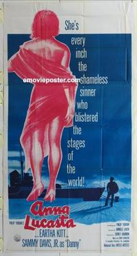 s041 ANNA LUCASTA three-sheet movie poster '59 Eartha Kitt, Sammy Davis