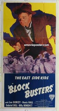 s101 BLOCK BUSTERS three-sheet movie poster R50 East Side Kids, Huntz Hall