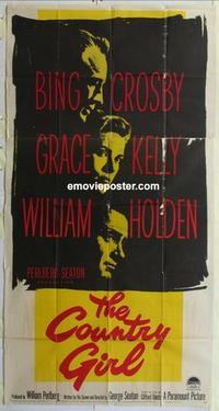 s193 COUNTRY GIRL three-sheet movie poster '54 Grace Kelly, Bing Crosby