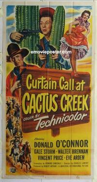 s209 CURTAIN CALL AT CACTUS CREEK three-sheet movie poster '50 O'Connor, Storm