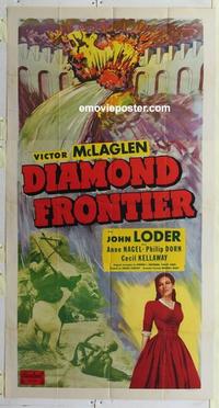 s239 DIAMOND FRONTIER three-sheet movie poster R40s Victor McLaglen