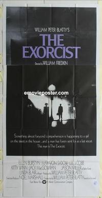 s274 EXORCIST three-sheet movie poster '74 William Friedkin, Max Von Sydow