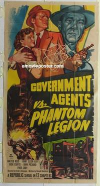 s365 GOVERNMENT AGENTS VS PHANTOM LEGION three-sheet movie poster '51 serial