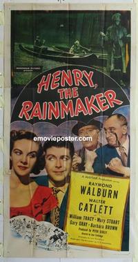 s408 HENRY THE RAINMAKER three-sheet movie poster '49 Raymond Walburn