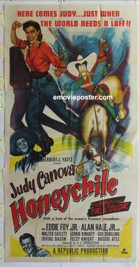 s429 HONEYCHILE three-sheet movie poster '51 Judy Canova, Alan Hale Jr.
