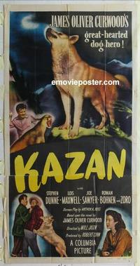 s482 KAZAN three-sheet movie poster '49 Stephen Dunne, Lois Maxwell