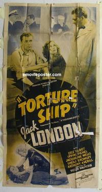s008 TORTURE SHIP three-sheet movie poster '39 Lyle Talbot, Irving Pichel
