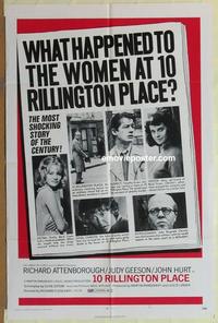 b470 10 RILLINGTON PLACE one-sheet movie poster '71 Richard Attenborough