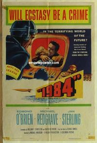 b475 1984 one-sheet movie poster '56 Edmond O'Brien, Michael Redgrave