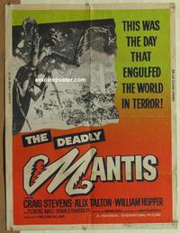 b046 DEADLY MANTIS 30x40 movie poster '57 classic sci-fi thriller!