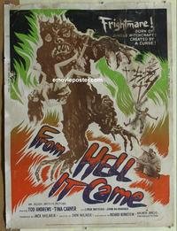 b048 FROM HELL IT CAME 30x40 movie poster '57 wacky tree monster!