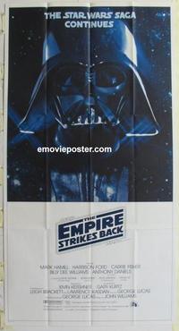 b037 EMPIRE STRIKES BACK three-sheet movie poster '80 George Lucas