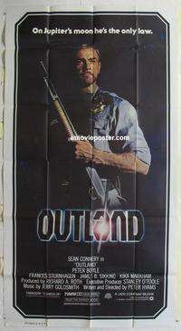 b336 OUTLAND three-sheet movie poster '81 Sean Connery, Peter Boyle