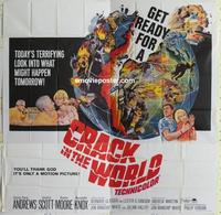 b300 CRACK IN THE WORLD six-sheet movie poster '65 Dana Andrews