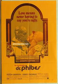 b490 ABOMINABLE DR PHIBES one-sheet movie poster '71 classic tagline!