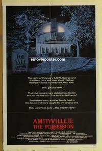 b501 AMITYVILLE 2 one-sheet movie poster '82 The Possession, horror!