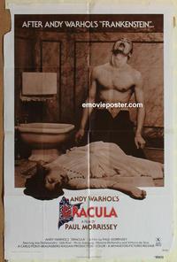 b505 ANDY WARHOL'S DRACULA one-sheet movie poster '74 Paul Morrissey
