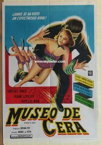 b180 HOUSE OF WAX Argentinean movie poster '53 Vincent Price, 3-D