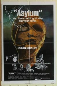 b513 ASYLUM one-sheet movie poster '72 Peter Cushing, Britt Ekland, Bloch