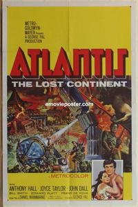 b515 ATLANTIS THE LOST CONTINENT one-sheet movie poster '61 George Pal