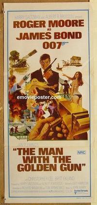 b264 MAN WITH THE GOLDEN GUN Aust daybill movie poster '74 James Bond