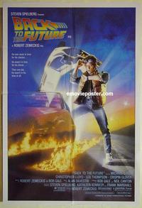 b227 BACK TO THE FUTURE Aust one-sheet movie poster '85 Michael J. Fox