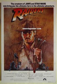 b231 RAIDERS OF THE LOST ARK Aust one-sheet movie poster '81 Harrison Ford