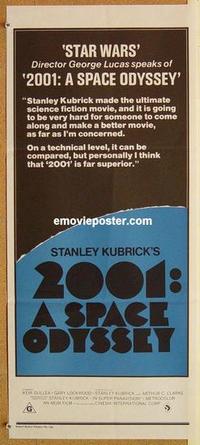 b236 2001 A SPACE ODYSSEY Aust daybill movie poster R78 Kubrick, Cinerama!