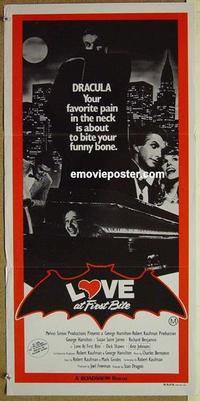 b261 LOVE AT FIRST BITE Aust daybill movie poster '79 Dracula!
